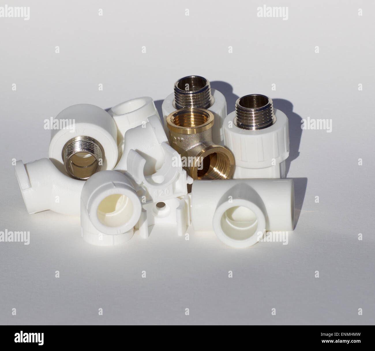 various fittings for water supply pipelines Stock Photo Alamy