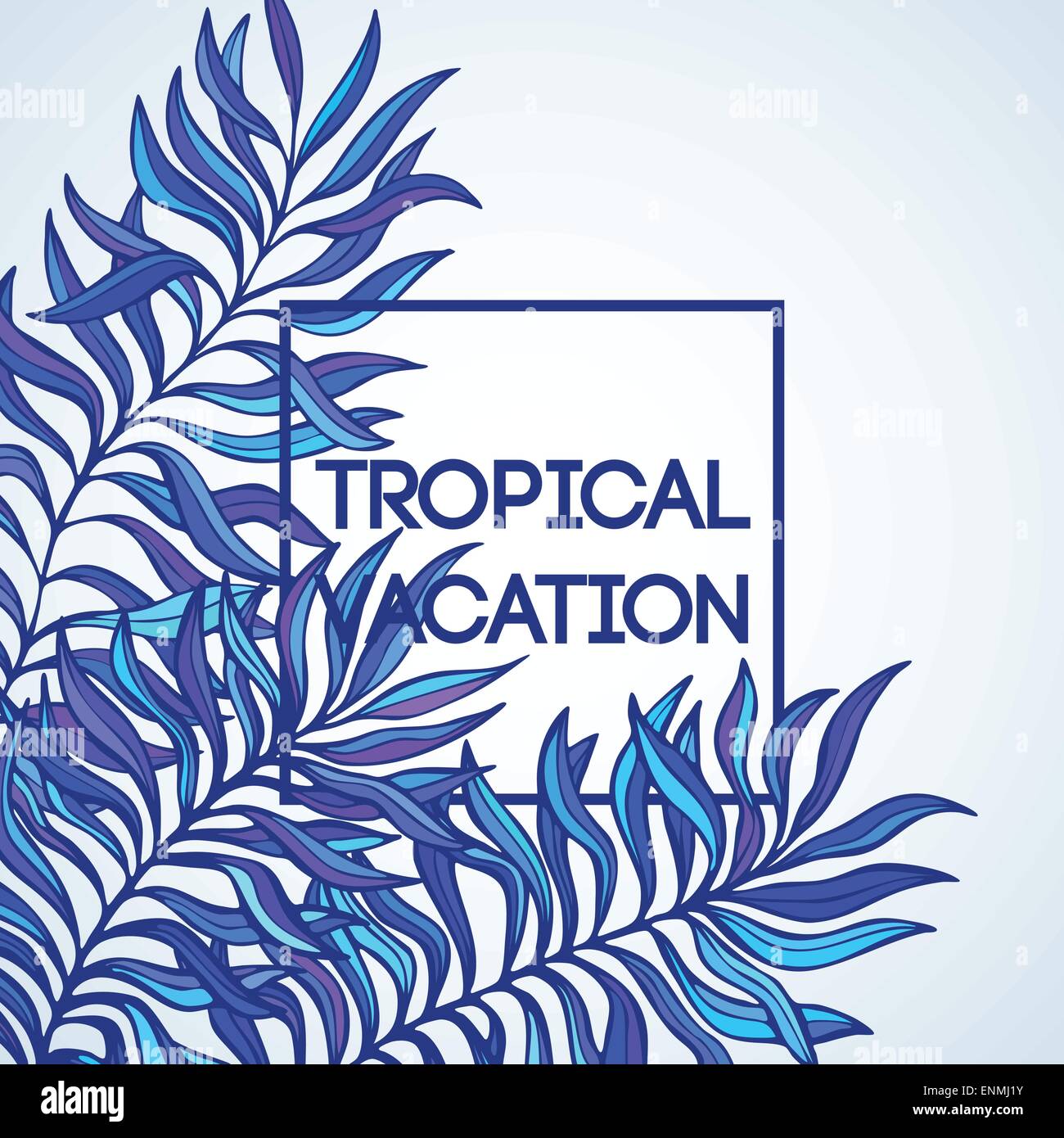 Summer time. Vector illustration of tropical palm leaves EPS 10 Stock ...