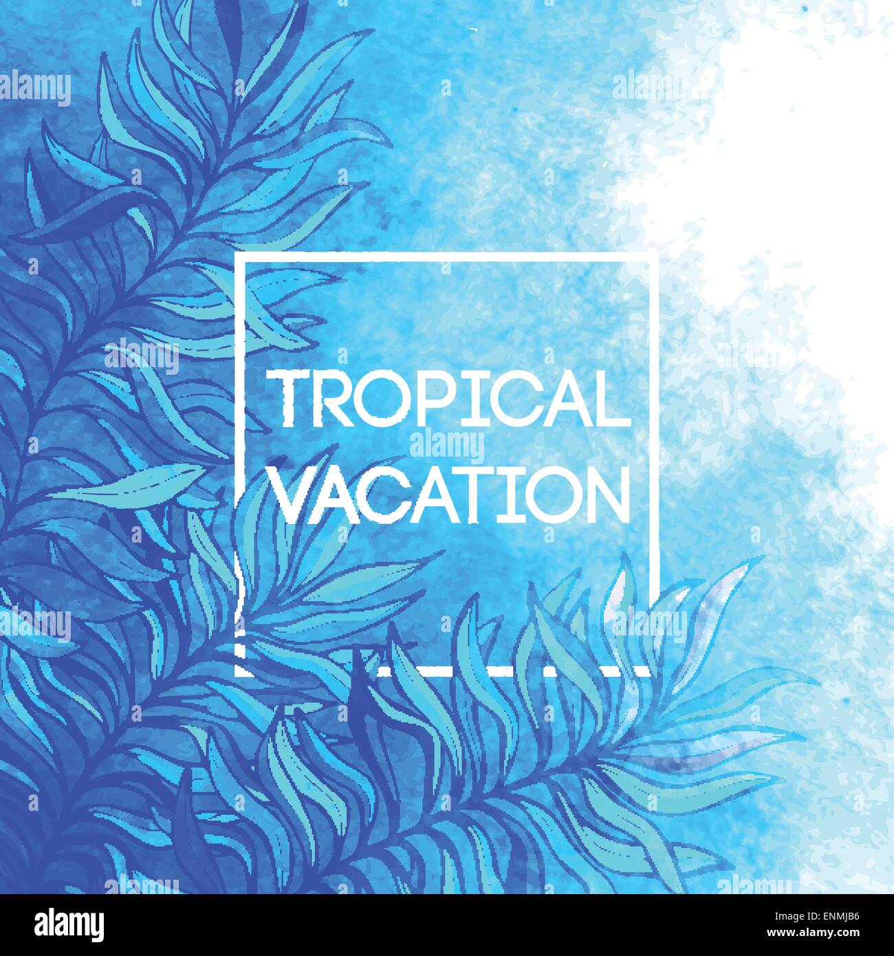 Summer time. Vector illustration of tropical palm leaves EPS 10 Stock ...