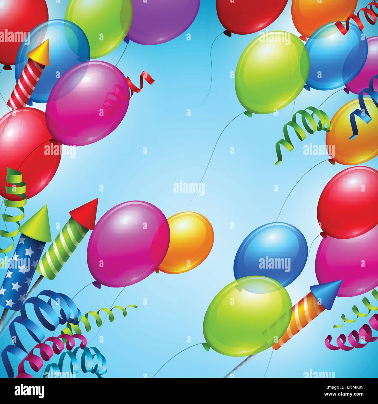 Light blue balloons Stock Vector Images - Alamy
