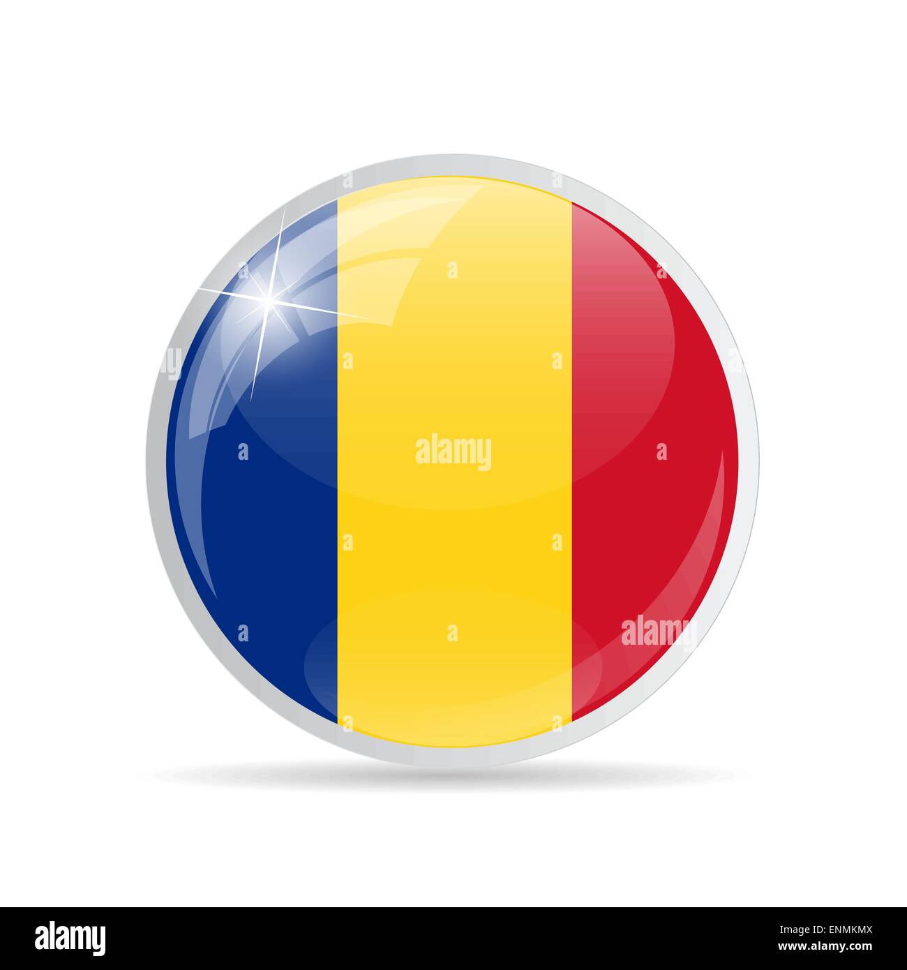 Romania flag round icon hi-res stock photography and images - Alamy