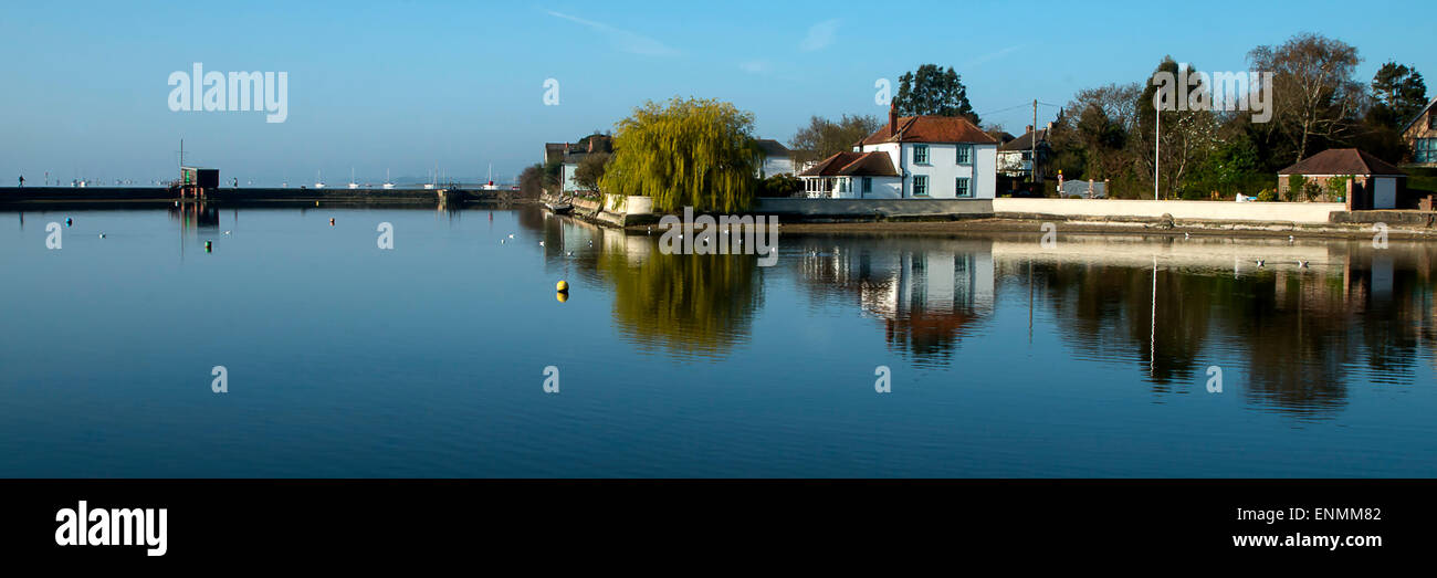 Mill Pond at Emsworth Hampshire Stock Photo Alamy