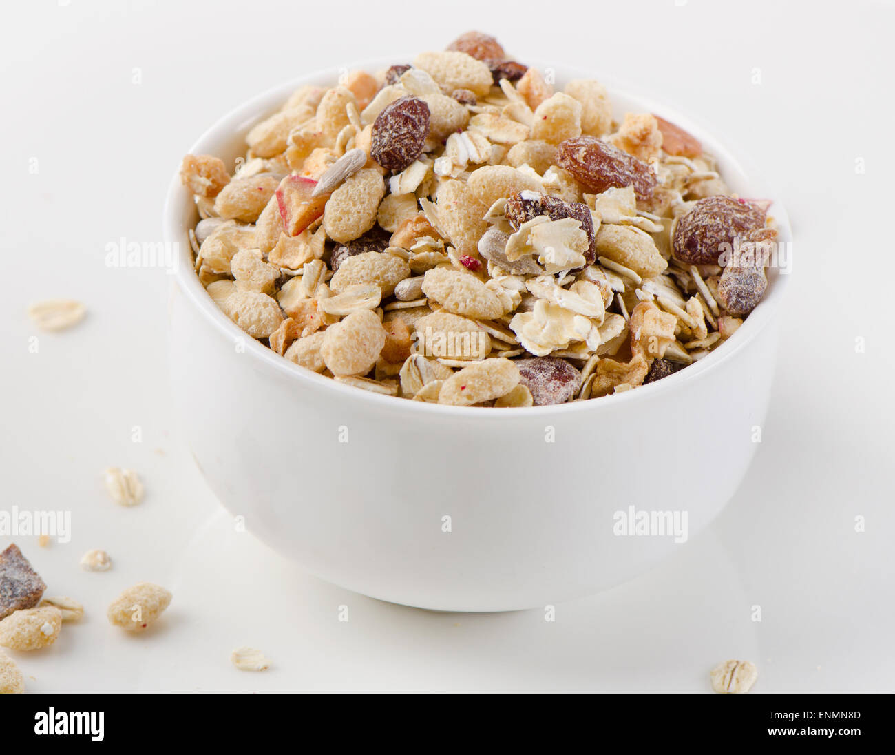 Muesli for breakfast in a bowl. Selective focus Stock Photo