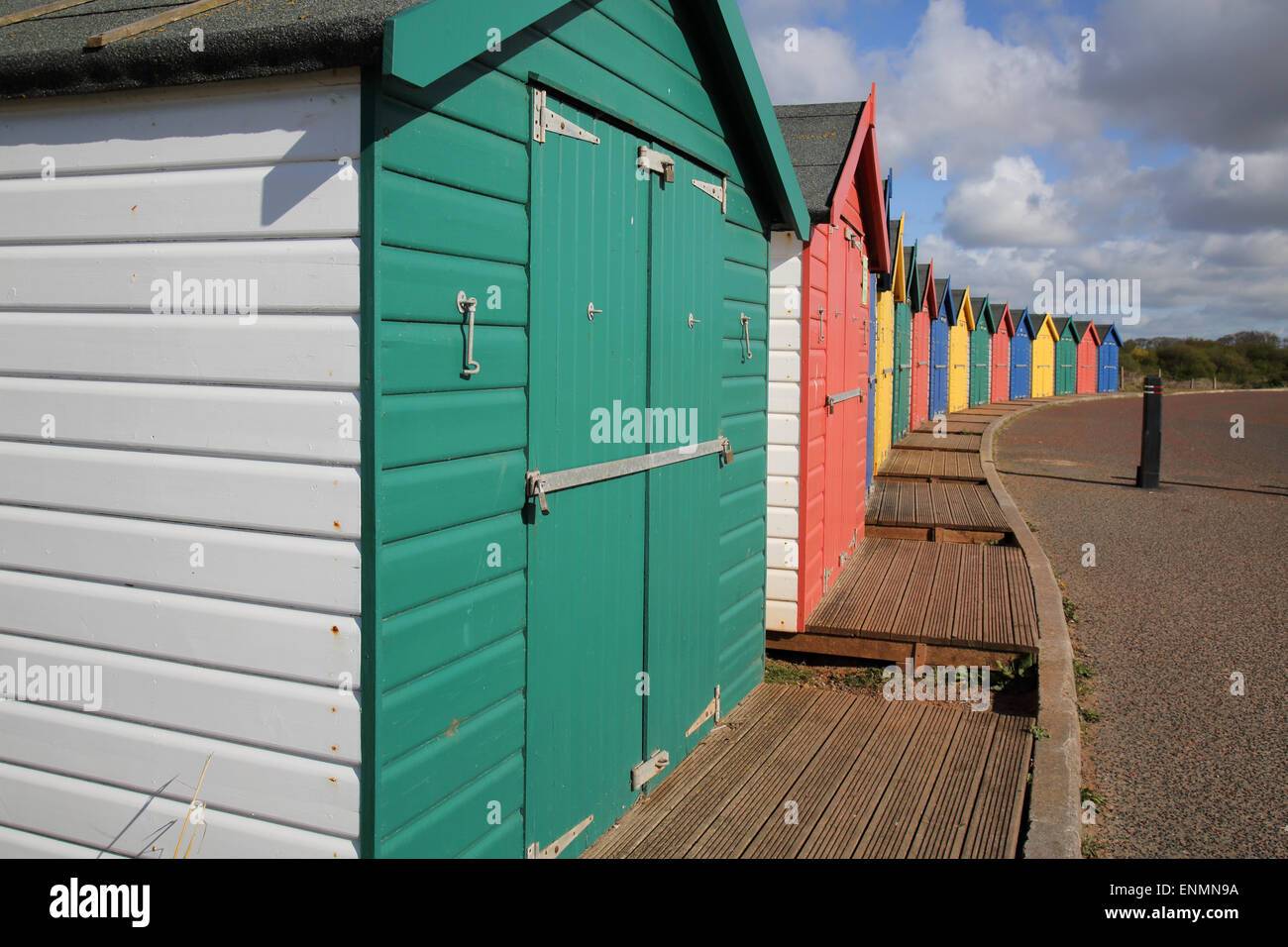 beach huts at dawlish warren on the south devon coast Stock Photo Alamy