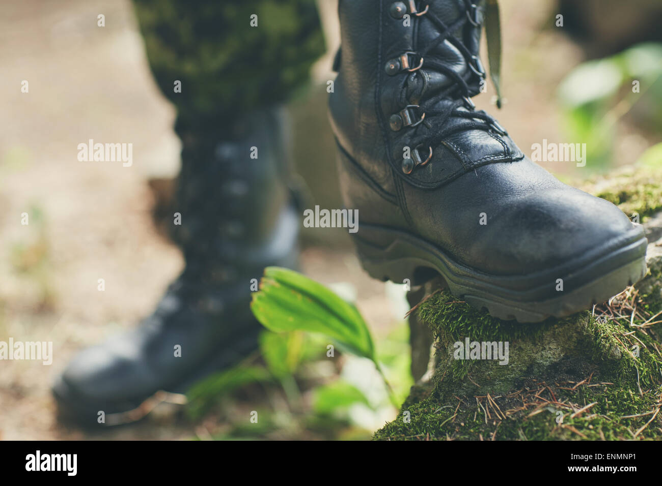 Man legs boots army hires stock photography and images Alamy