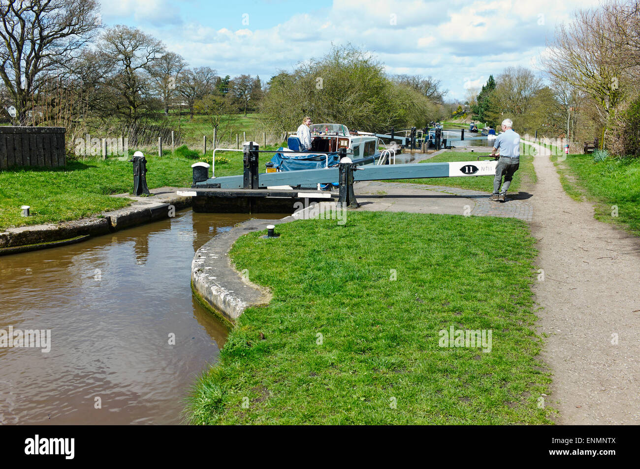 Audlem locks in Cheshire Stock Photo