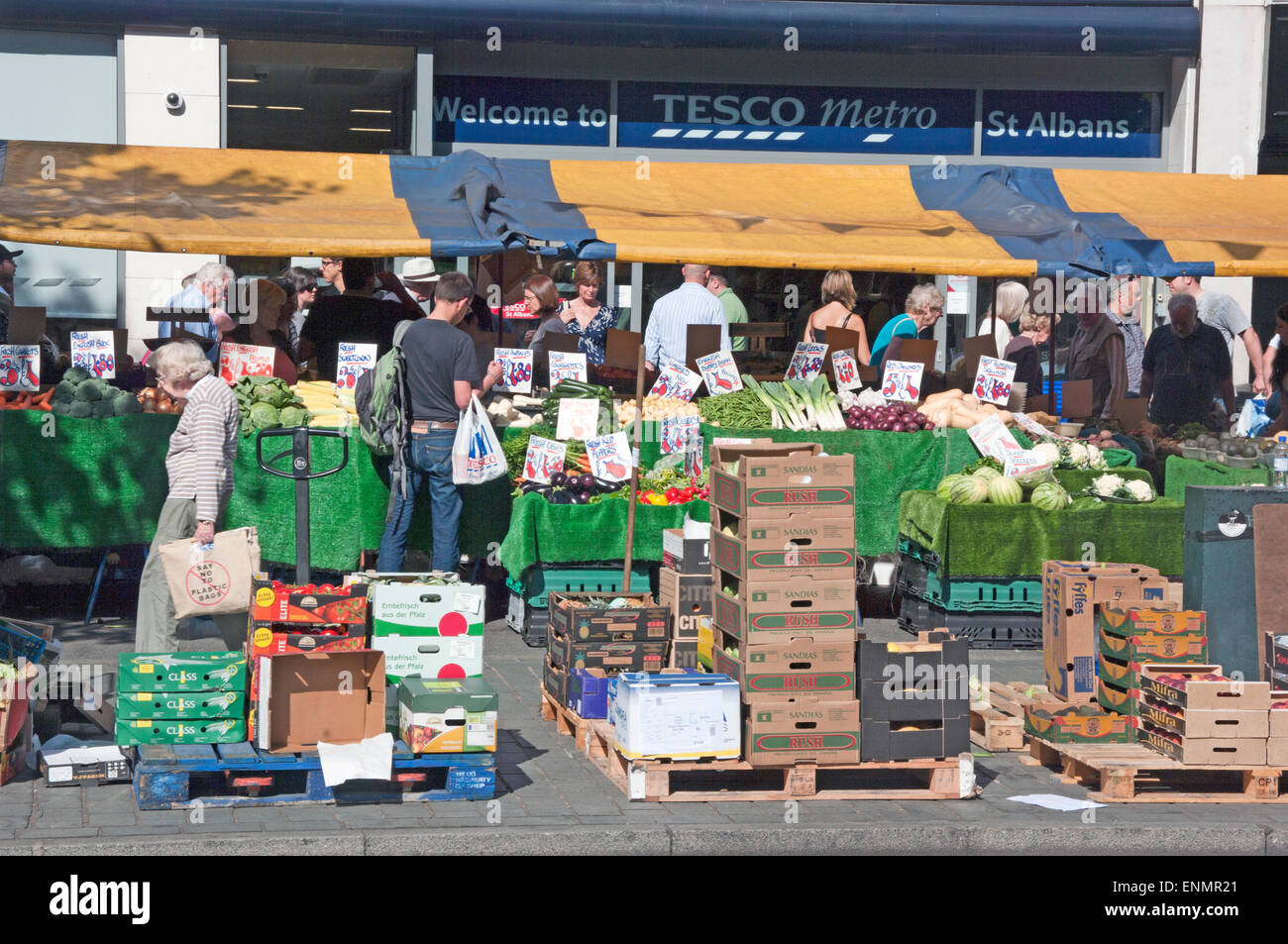 St Albans Market, Hertfordshire, England, Stock Photo