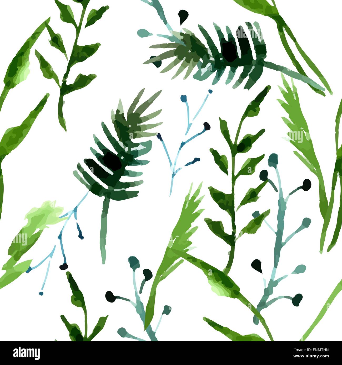 Wild flowers seamless pattern on white background vector illustration ...