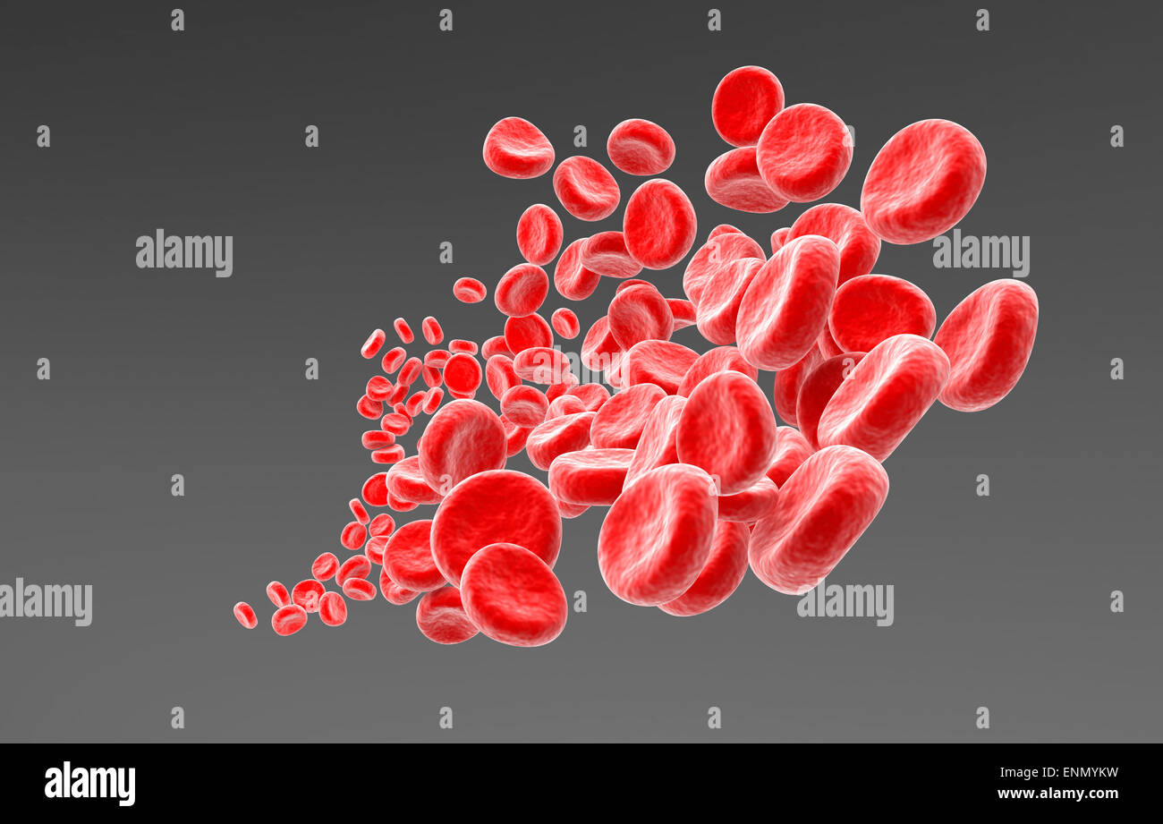 Streaming blood cells background Stock Photo