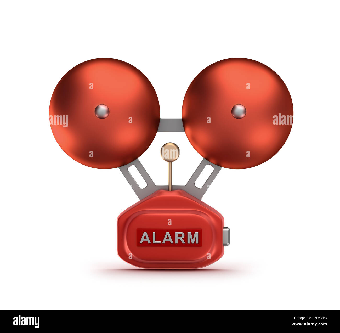 Red fire alarm bell ringer Stock Photo Alamy
