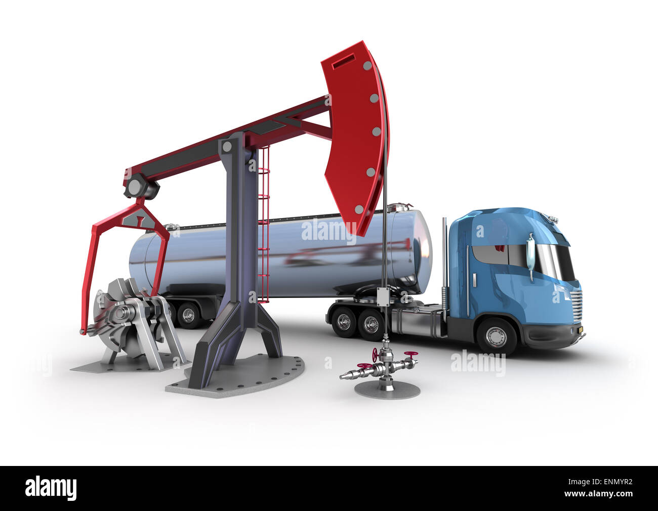 Oil Rig Pump jacks isolated on white Stock Photo Alamy