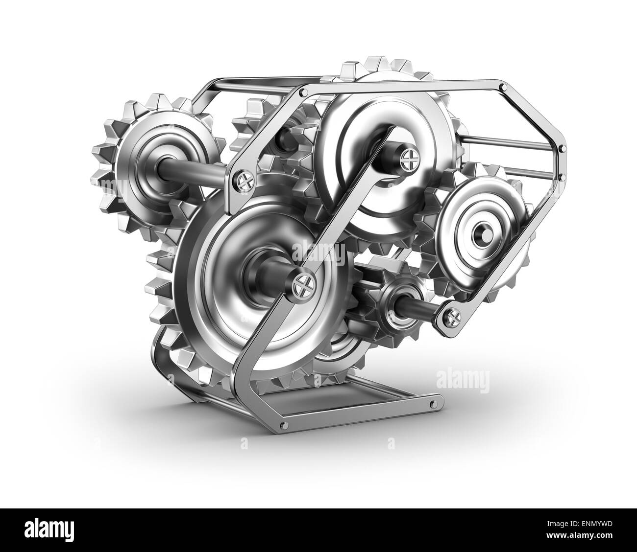 Frame Cogs Illustration cogs gears in Cut Out Stock Images & Pictures - Alamy