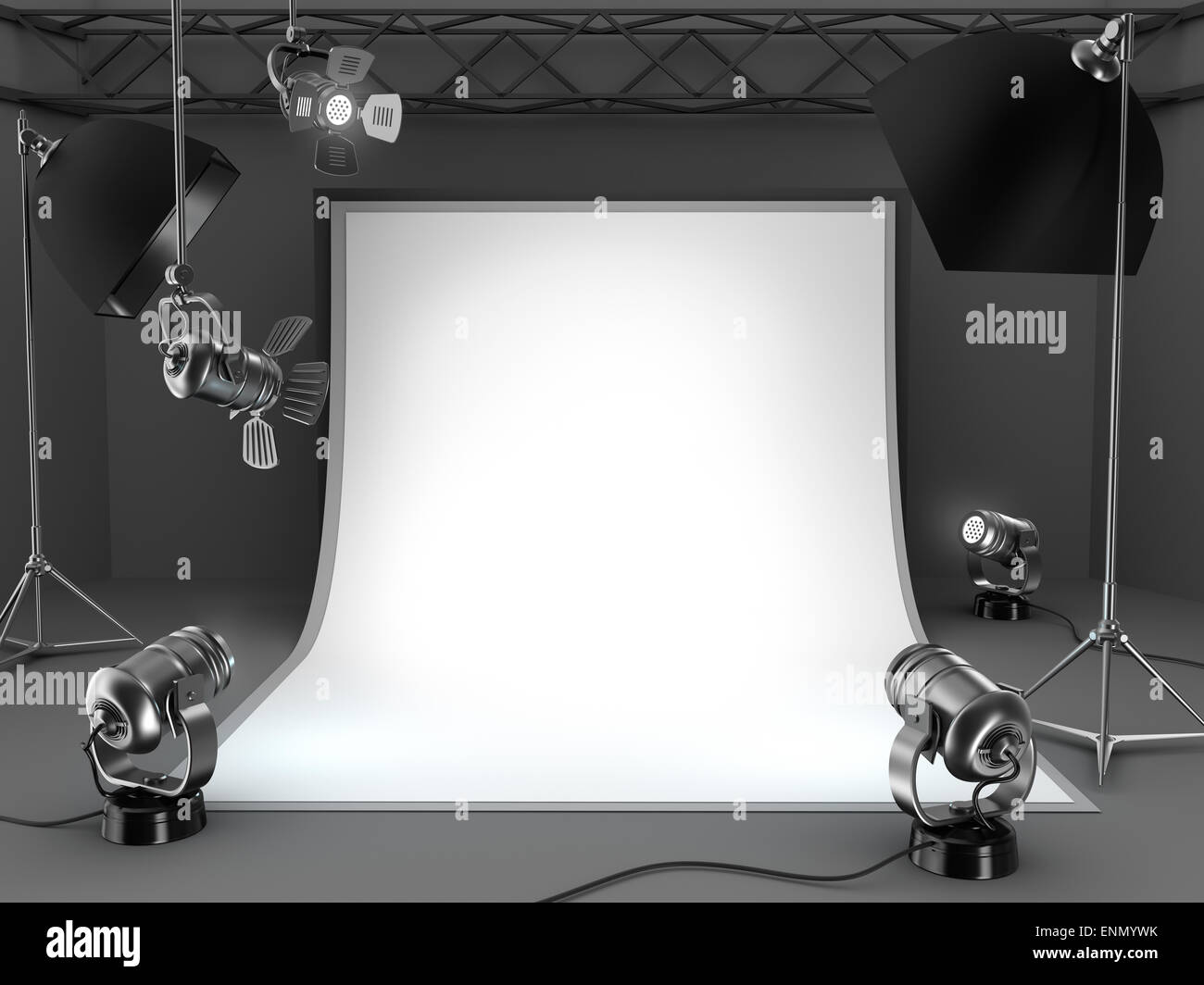 Photo studio equipment background Stock Photo - Alamy