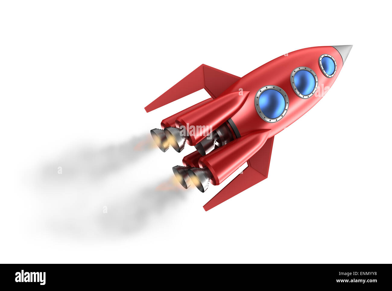Retro rocket illustration hi-res stock photography and images - Alamy