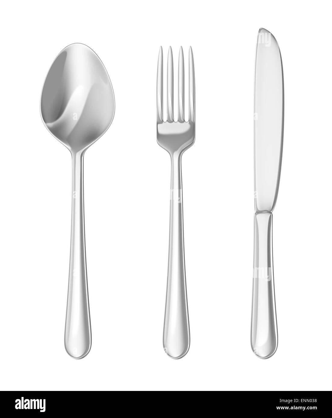 Cutlery set. Spoon, fork, knife Stock Photo Alamy