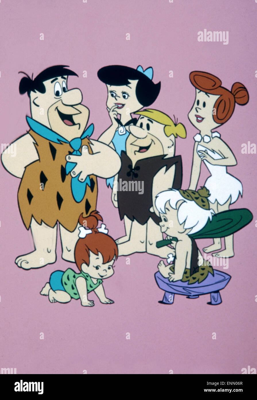 Familie Feuerstein, USA 1960, aka: The Flintstones, TV-Serie, Fernsehserie, Zeichentrick, Zeichentrickfilm, Zeichentrickserie, R Stock Photo
