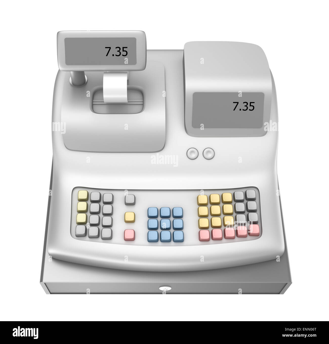 Cash register, isolated Stock Photo Alamy