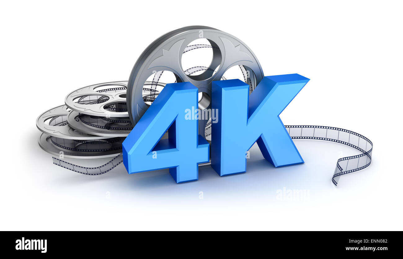 Ultra HD 4k icon Stock Photo
