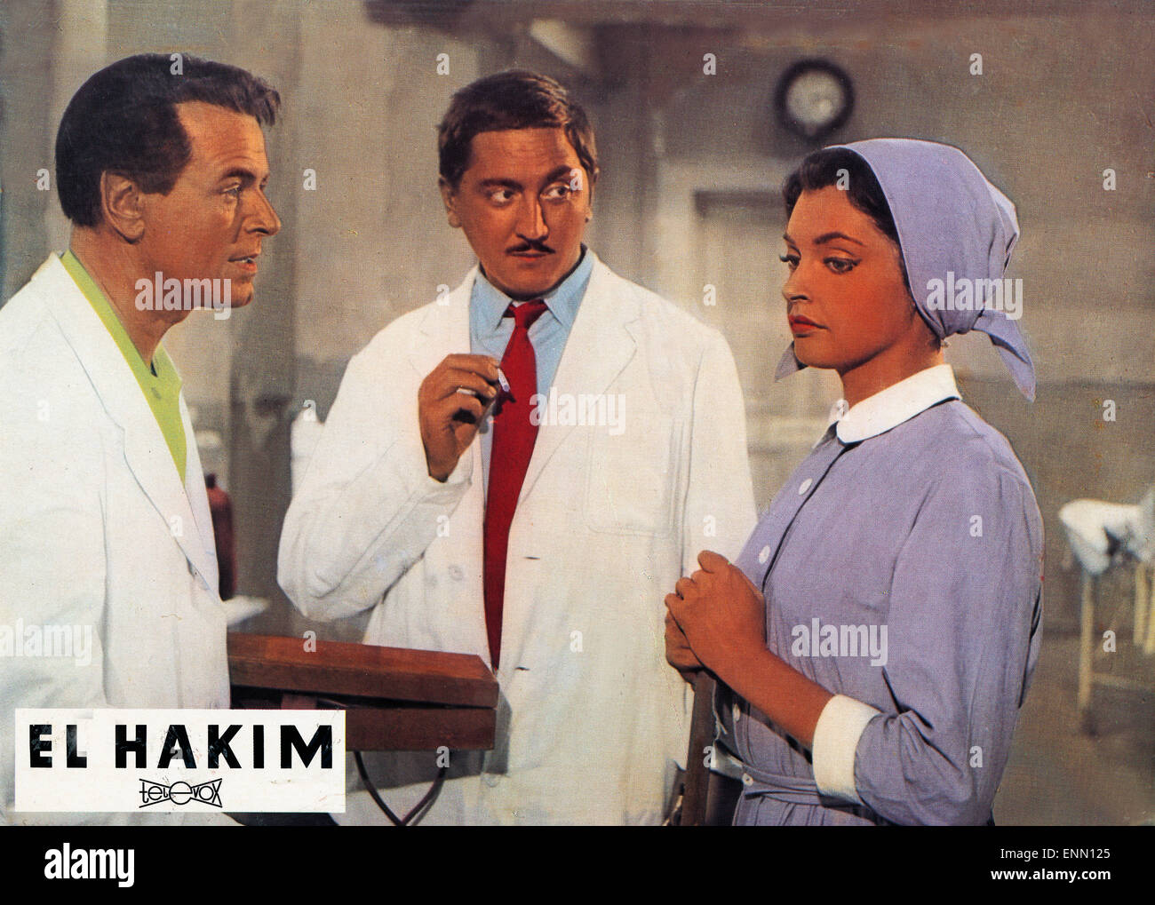 El Hakim, Deutschland 1957, Regie: Rolf Thiele, Darsteller: Nadja Tiller, Robert Graf, O. W. Fischer Stock Photo