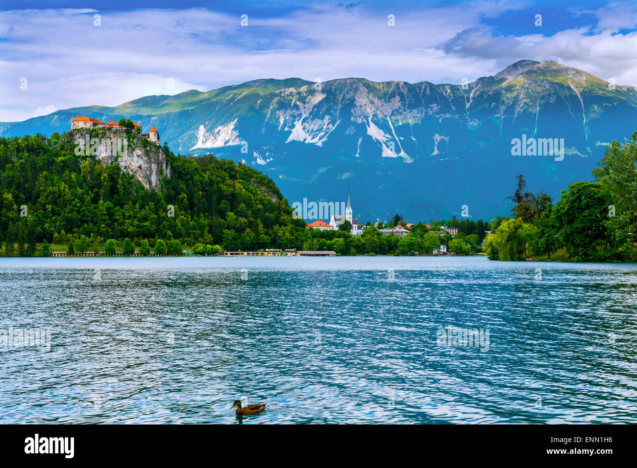 Bled Castle, Lake Bled, Slovenia Stock Photo