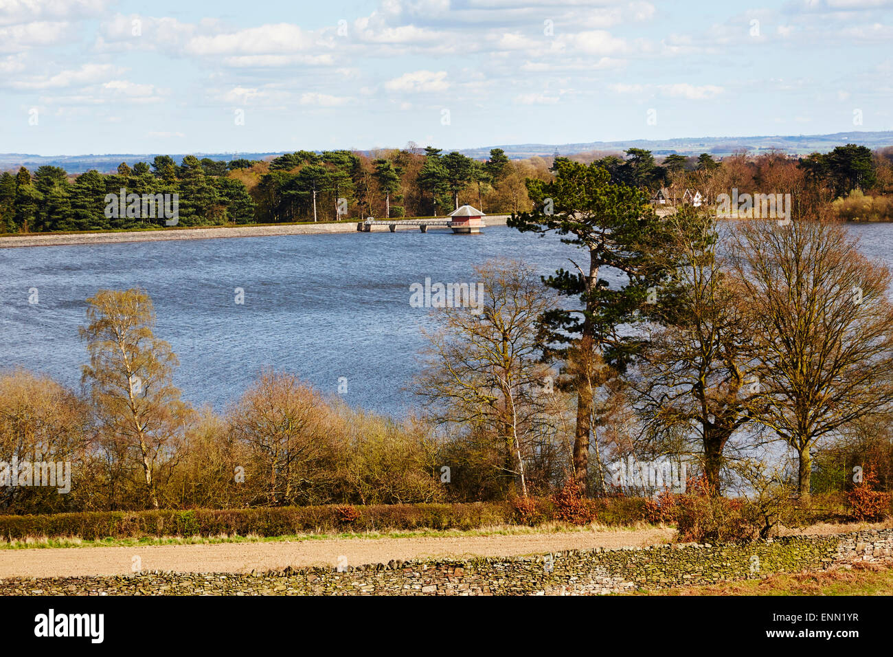 View of Cropstone Reservoir from Bradgate Park, Leicestershire, England, UK. Stock Photo