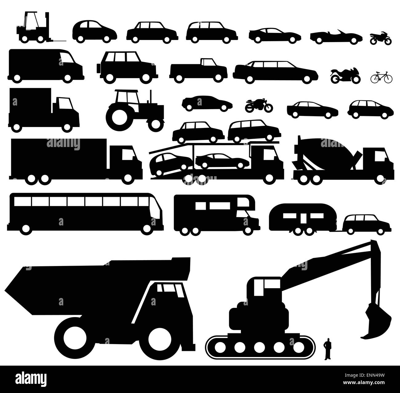 Vehicle silhouette vector Stock Vector