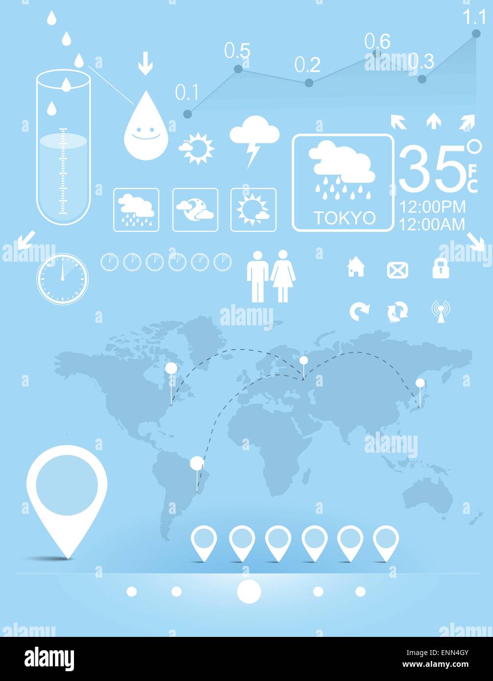 Weather infographic Stock Vector