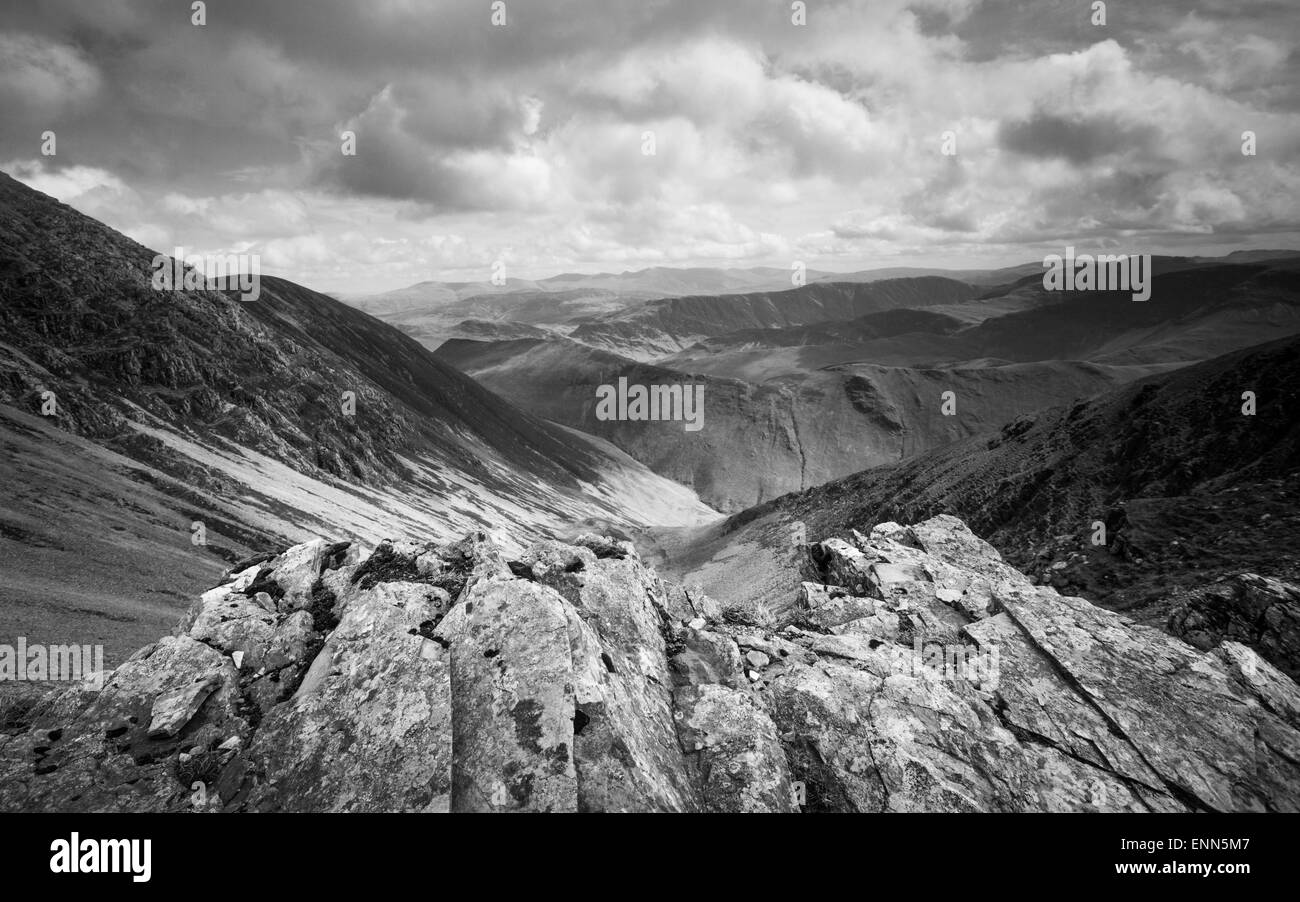The valleys, crags and mountainous fells of the North Western Fells in