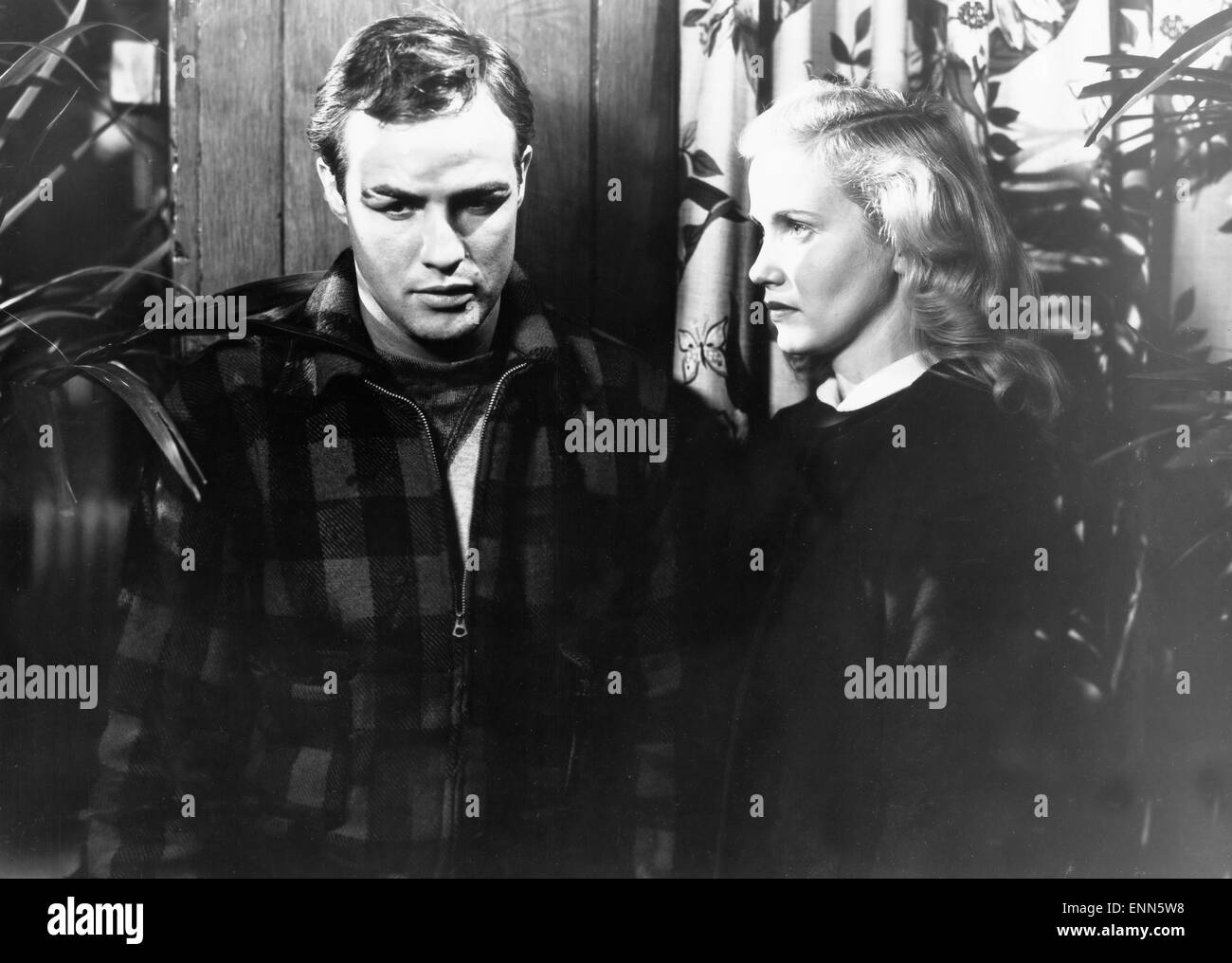 On the Waterfront, USA 1954, aka: Die Faust im Nacken, Regie: Elia Kazan, Darsteller: Marlon Brando, Eva Marie Saint Stock Photo