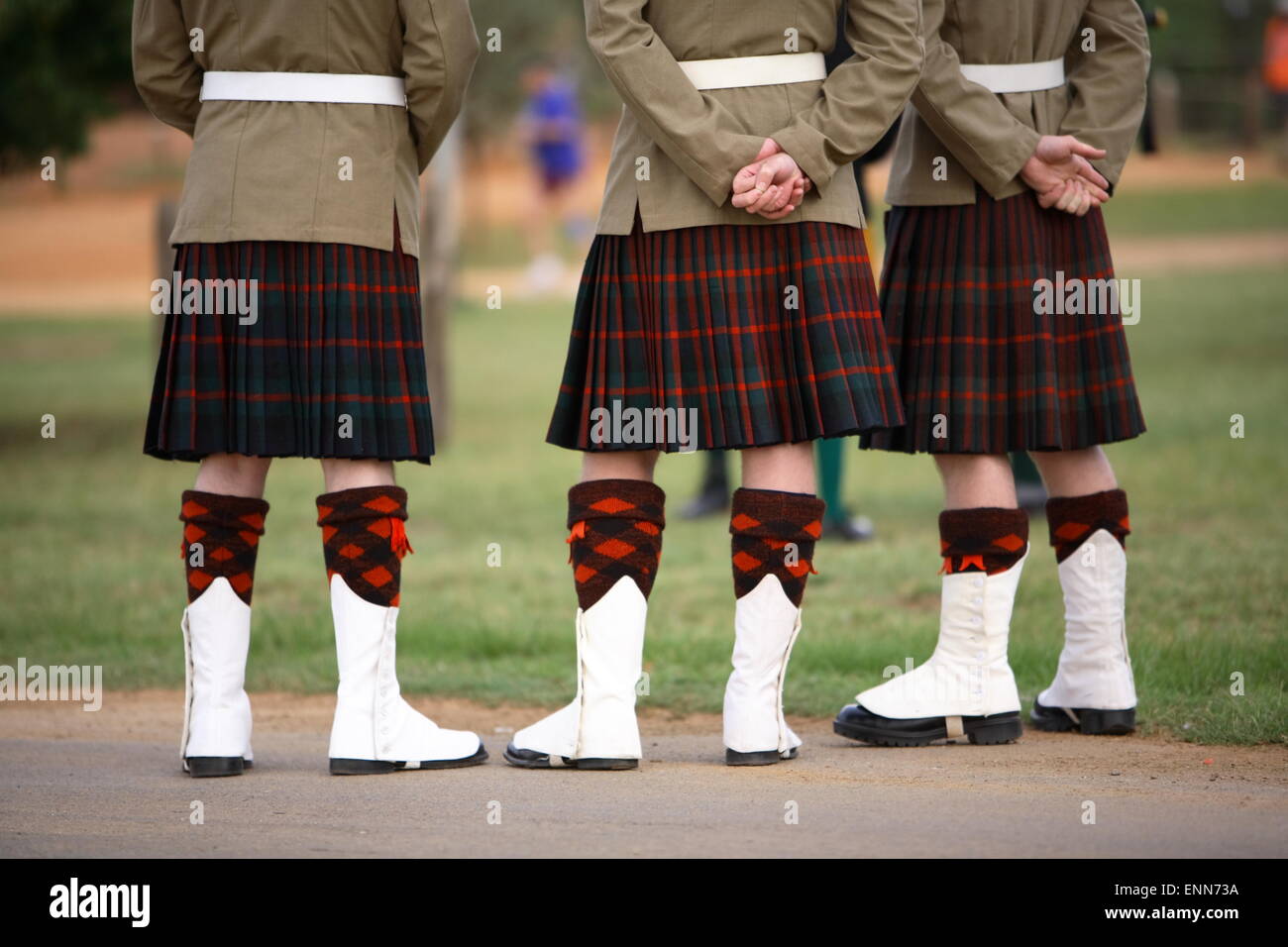 Traditional Dress Scottish Men Wearing Kilt High Resolution Stock ...