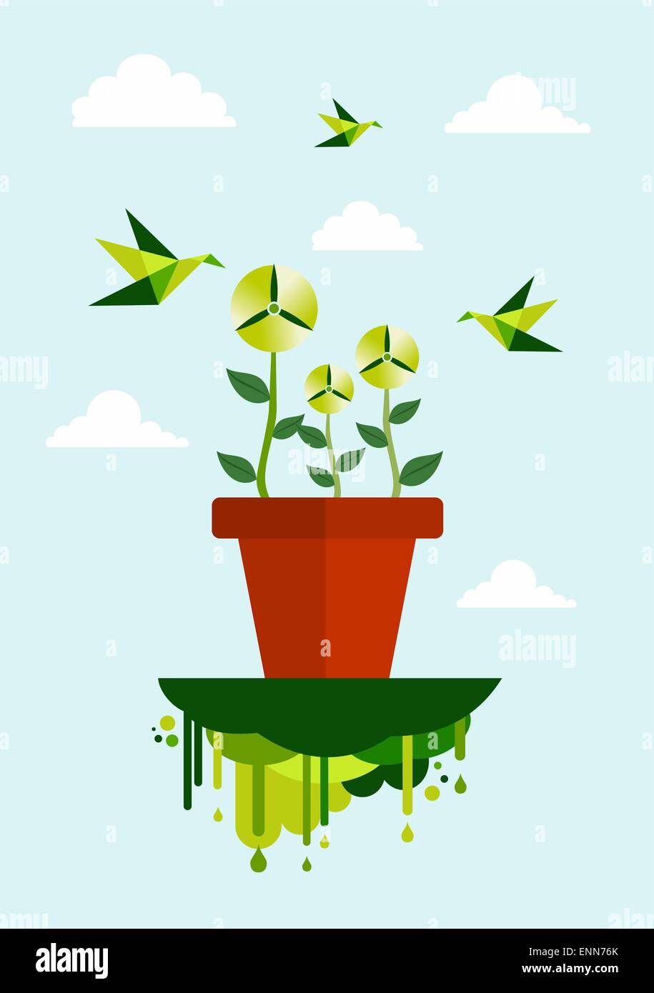 Green environment clean energy concept Stock Vector Image & Art - Alamy