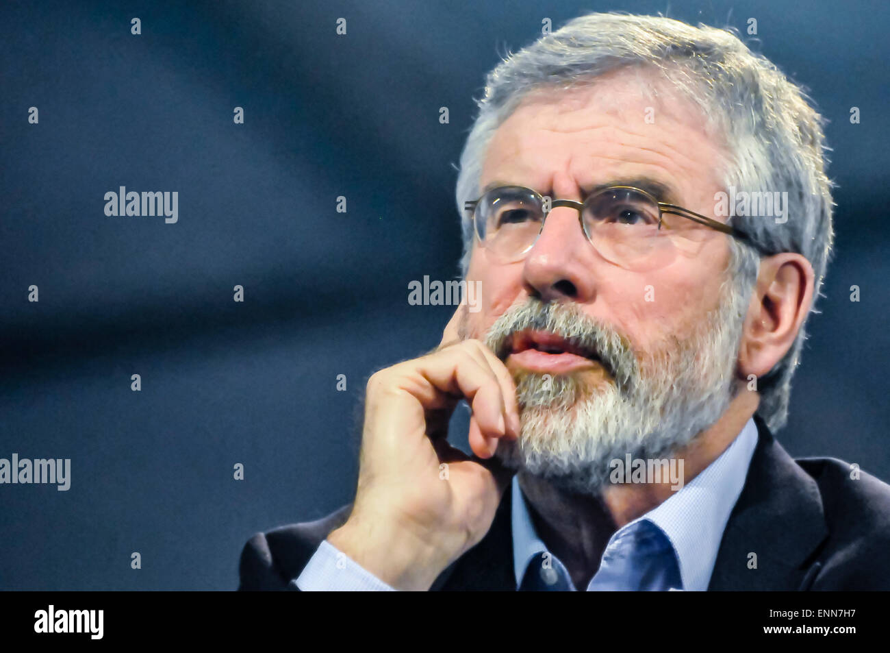 Gerry Adams being interviewed for television. Stock Photo