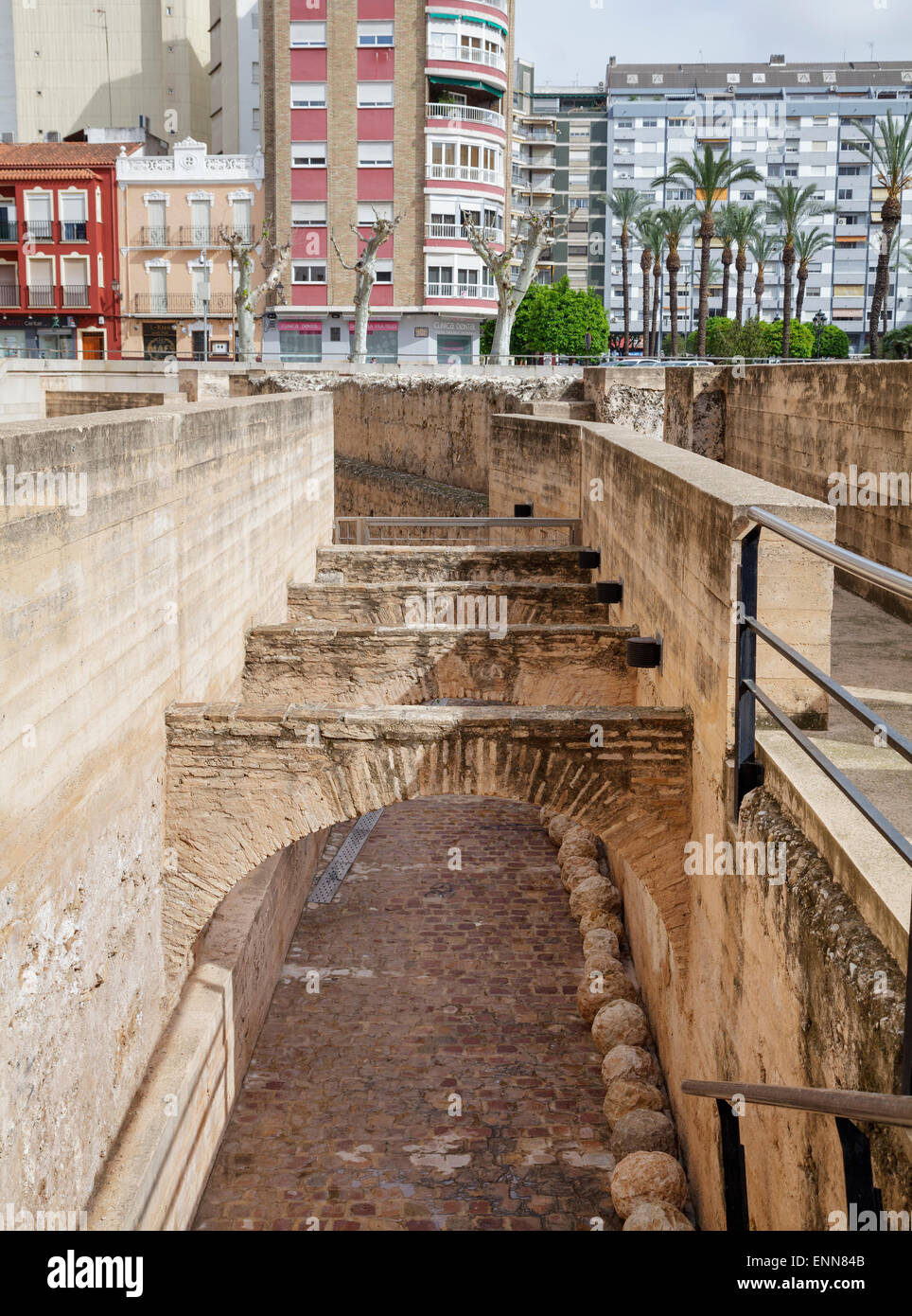 Remains of the old market, Alzira, Valencia, Spain Stock Photo