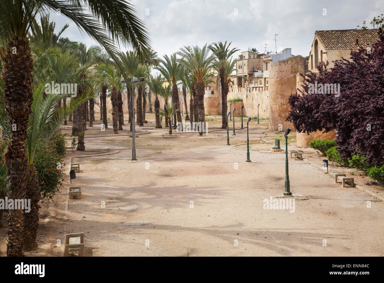 Old city walls, Alzira, Valencia, Spain Stock Photo