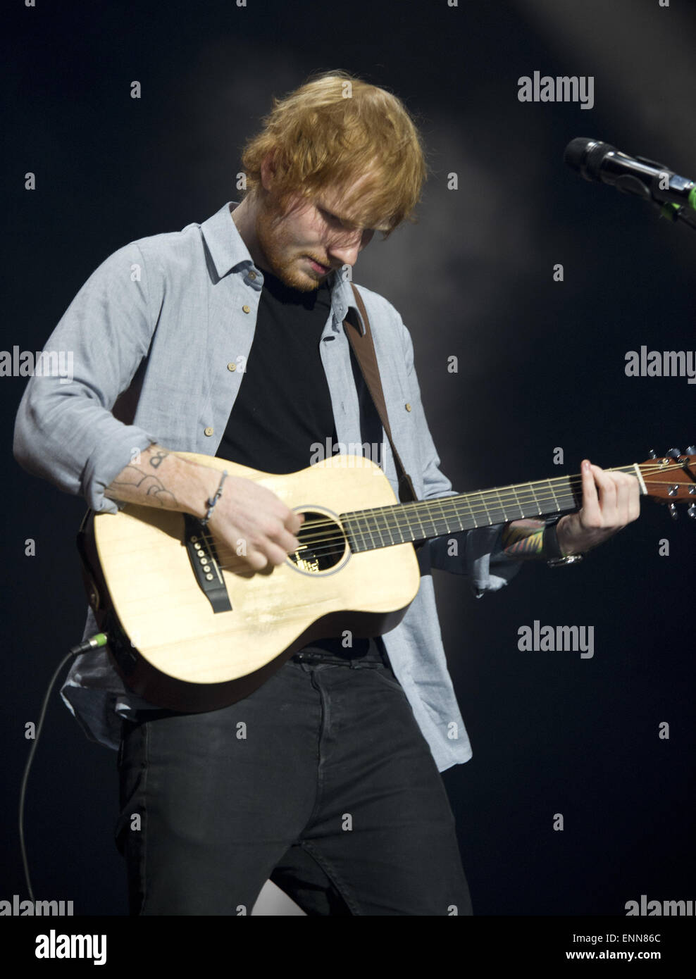 Ed Sheeran performs for a sold out crowd at the Ziggo Dome in Amsterdam