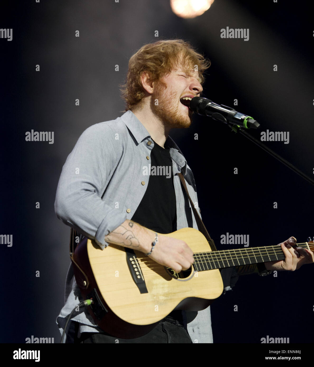 Ed Sheeran performs for a sold out crowd at the Ziggo Dome in Amsterdam