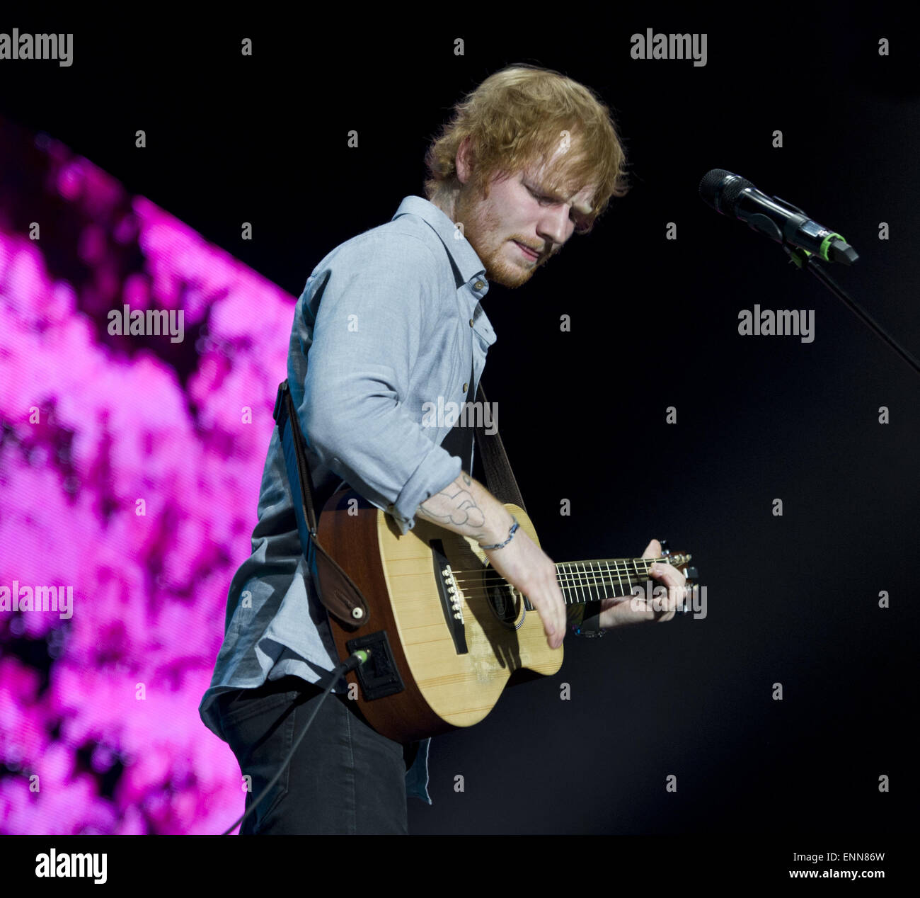 Ed Sheeran performs for a sold out crowd at the Ziggo Dome in Amsterdam ...