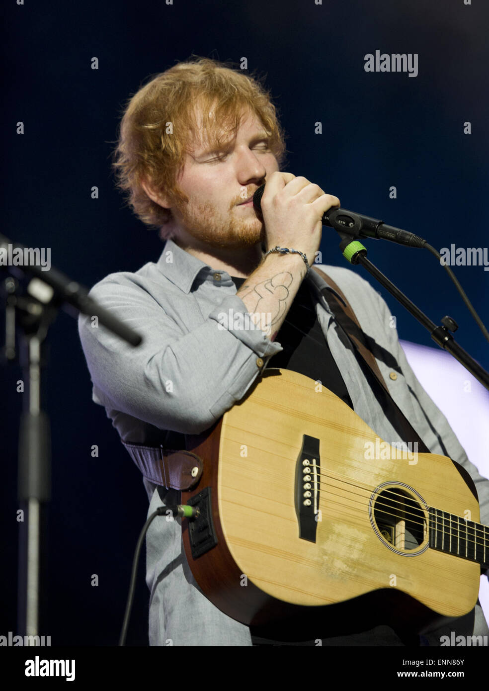 Ed Sheeran performs for a sold out crowd at the Ziggo Dome in Amsterdam