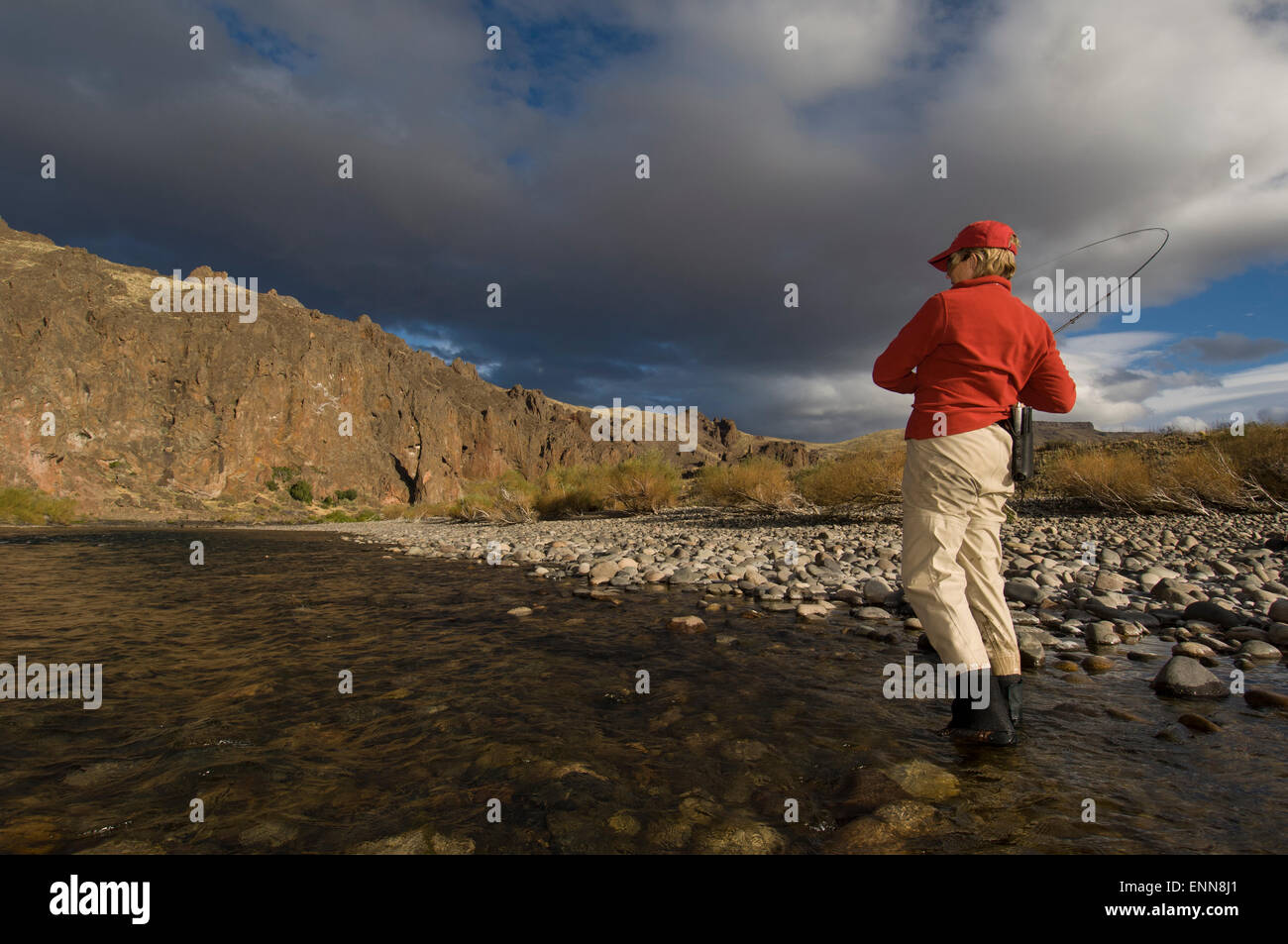 Fly Fishing Patagonia, Argentina Stock Photo Alamy