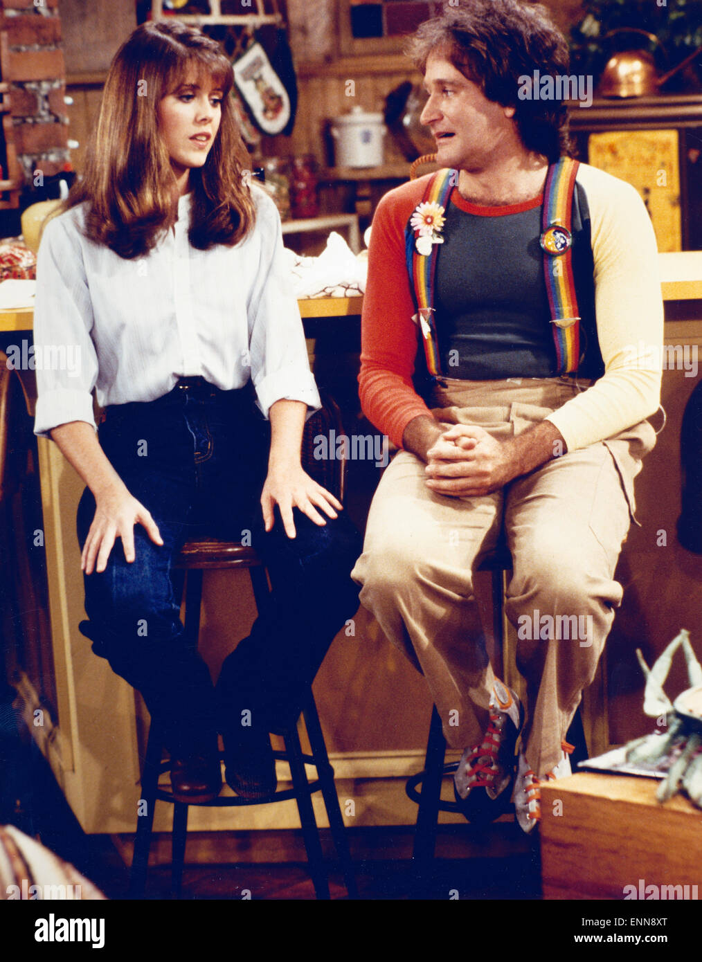 Mork & Mindy, USA 1978 - 1982, TV-Serie, aka: Mork vom Ork, Darsteller: Robin Williams, Pam Dawber Stock Photo