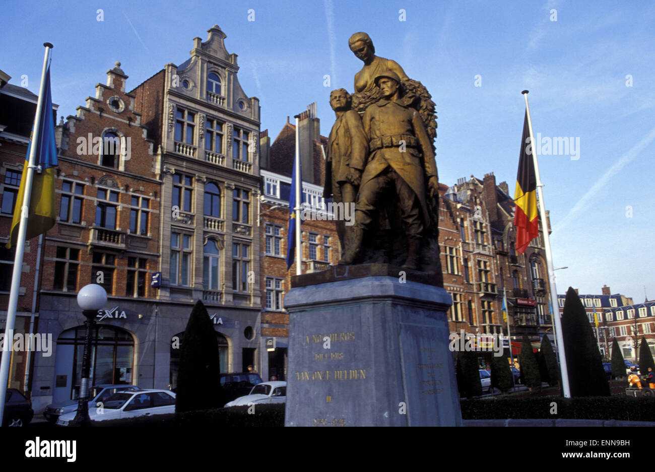 BEL, Belgium, Brussels, Place de la Vaillance in the district Anderlecht.  BEL, Belgien, Bruessel, Place de la Vaillance im Stad Stock Photo