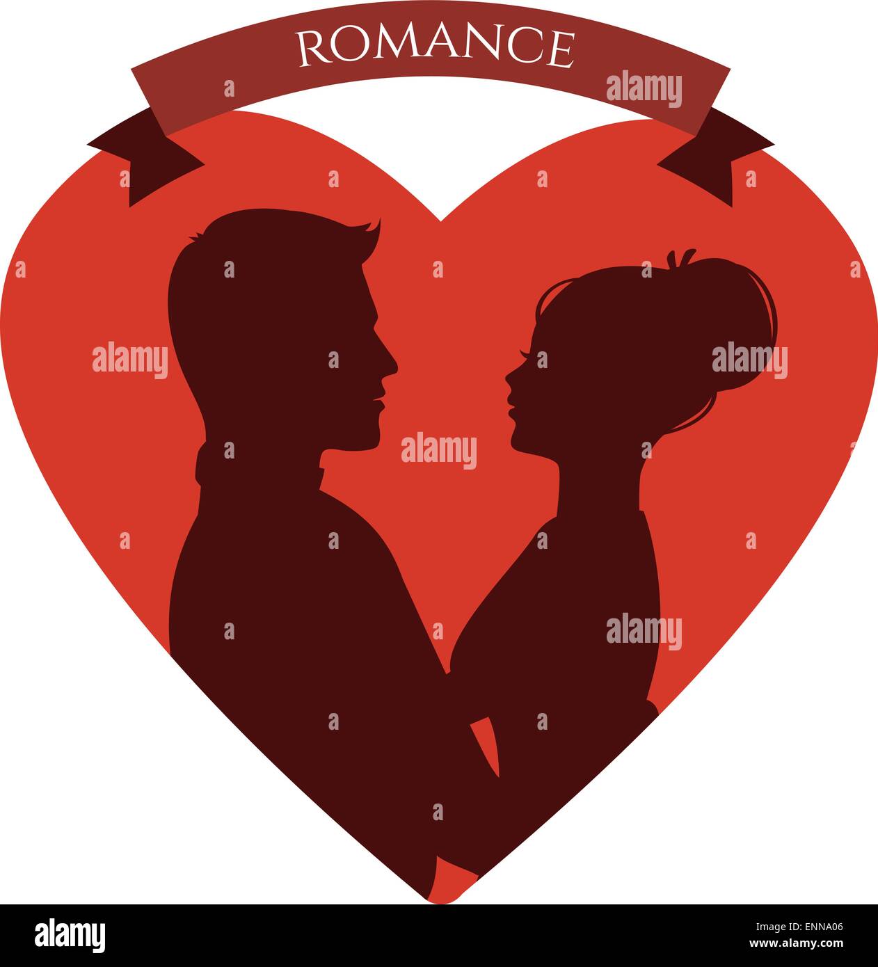 Kissing couple Stock Vector