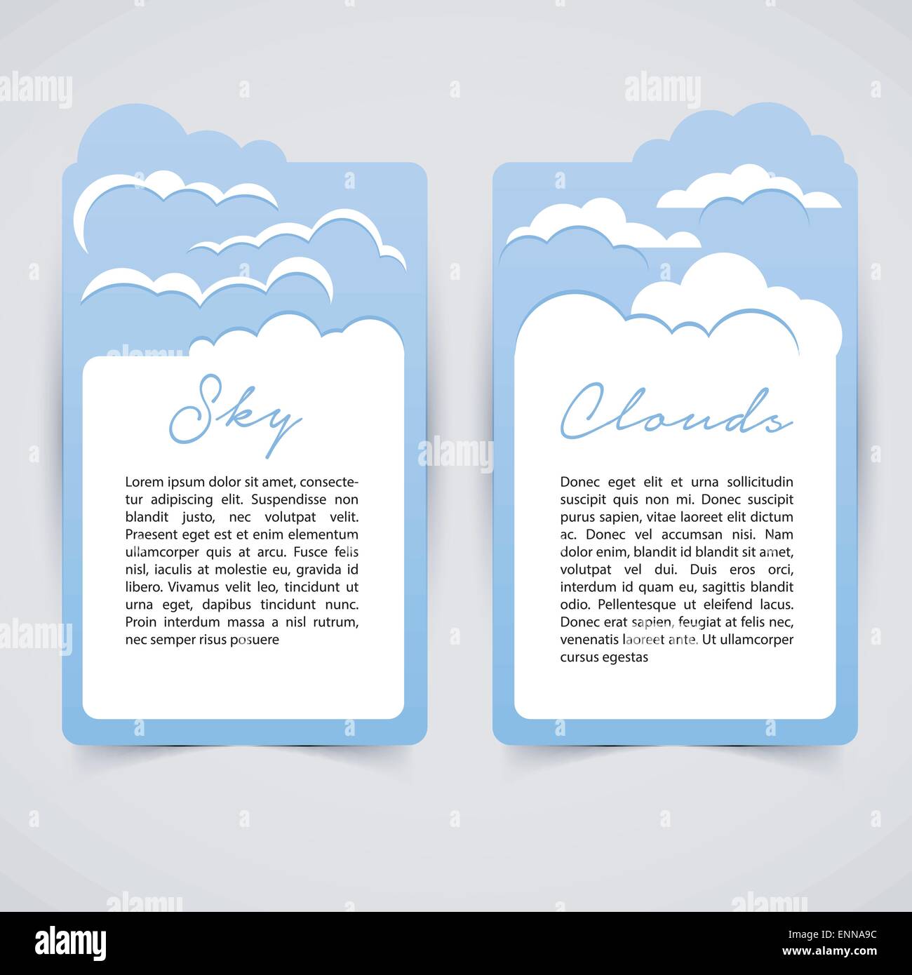 Blue abstract clouds Stock Vector