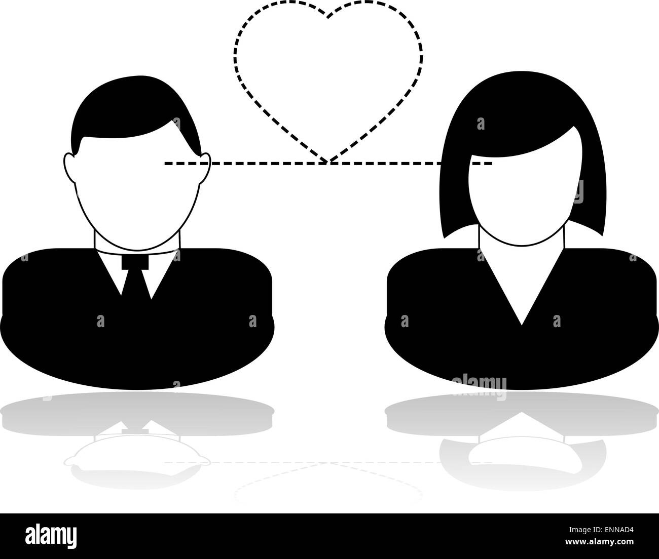 Love at first sight Stock Vector