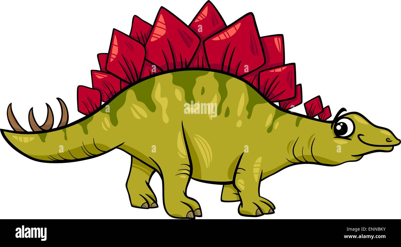stegosaurus dinosaur cartoon illustration Stock Vector Image & Art - Alamy