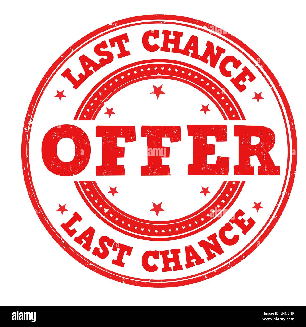 Last chance offer stamp Stock Vector
