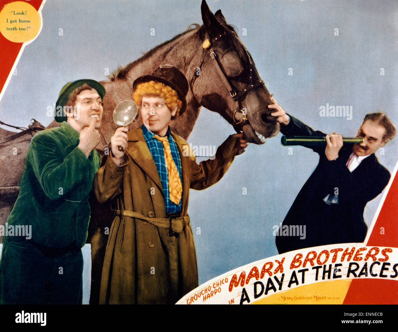 A Day at the Races, USA 1937, aka: Marx Brothers - Ein Tag beim Rennen, aka: Das große Rennen, Regie: Sam Wood, Darsteller: Harp Stock Photo