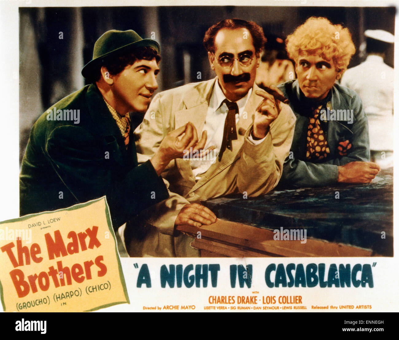 A Night in Casablanca, USA 1946, aka: Eine Nacht in Casablanca, Regie: Archie Mayo, Darsteller: Chico, Harpo, Groucho Marx Stock Photo
