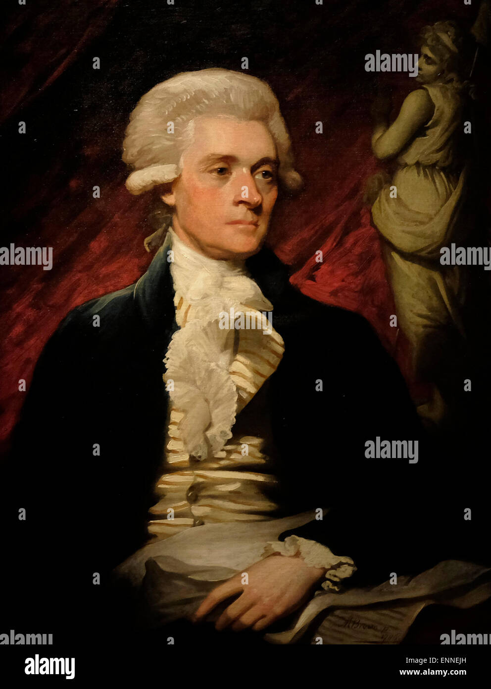 Dream-art Oil painting America President Thomas Jefferson on canvas hand paint 