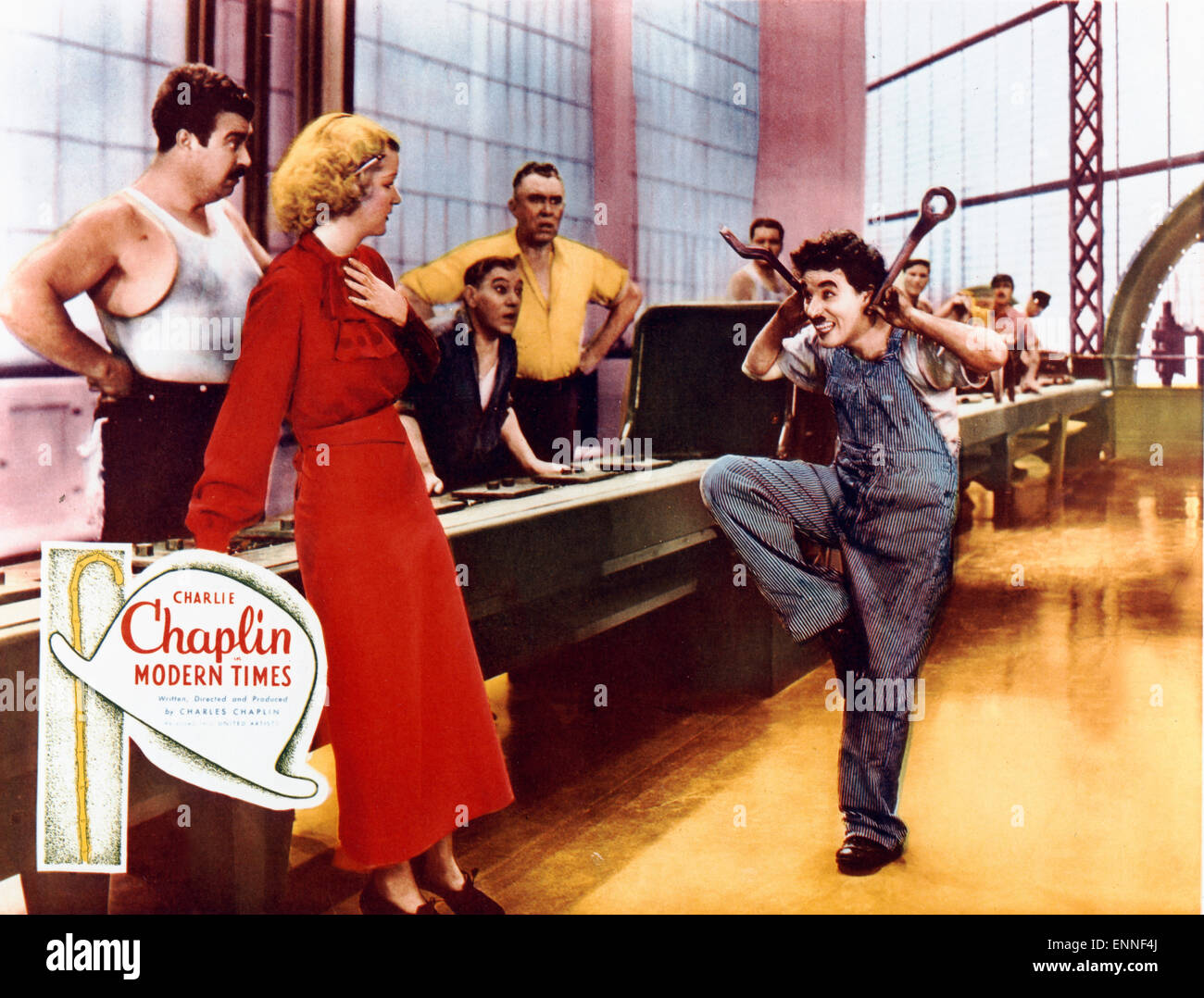 Modern Times, USA 1936, aka: Moderne Zeiten, Regie: Charles Chaplin, Darsteller: Charles Chaplin, Stanley Sanford Stock Photo